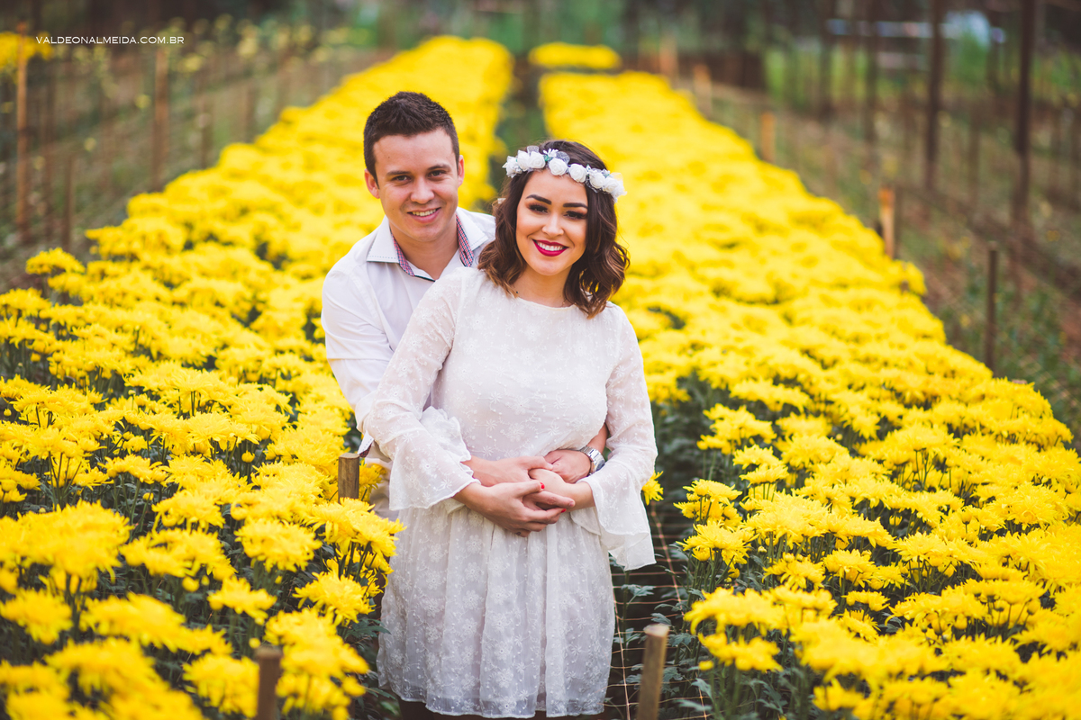Ensaio Pre Wedding Estela e José em Holambra