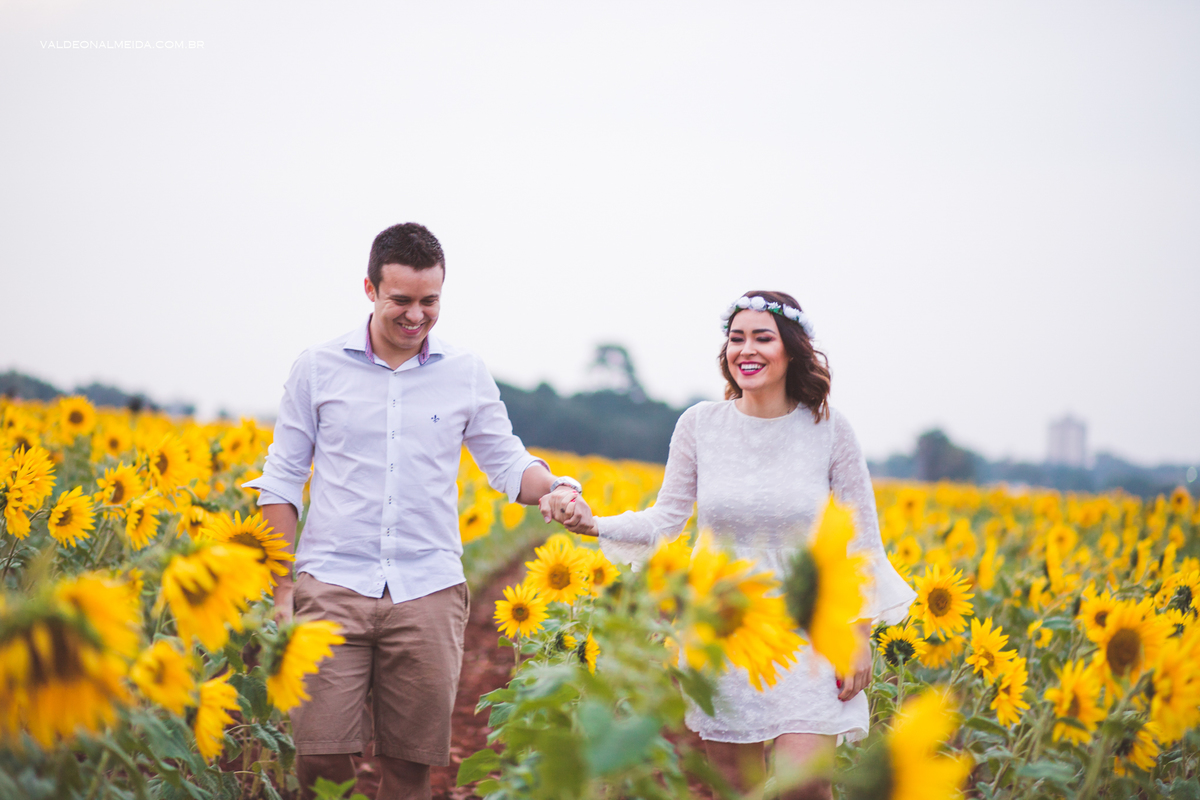 Ensaio Pre Wedding Estela e José em Holambra