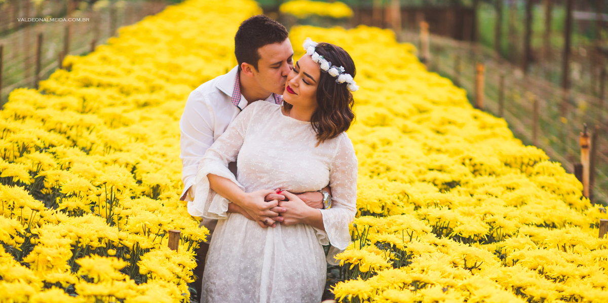 Ensaio Pre Wedding Estela e José em Holambra