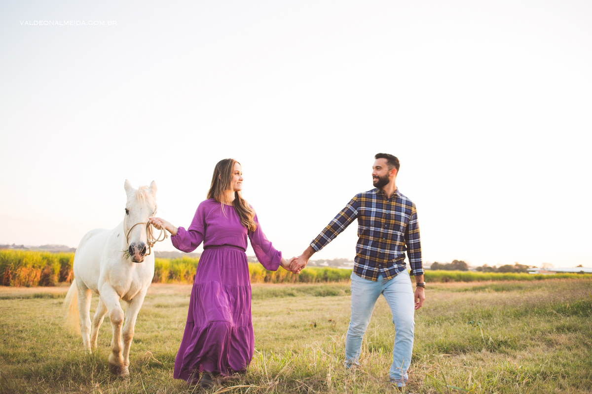 ensaio pre wedding com cavalos em holambra