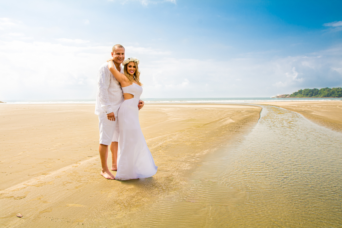 pré-wedding na praia