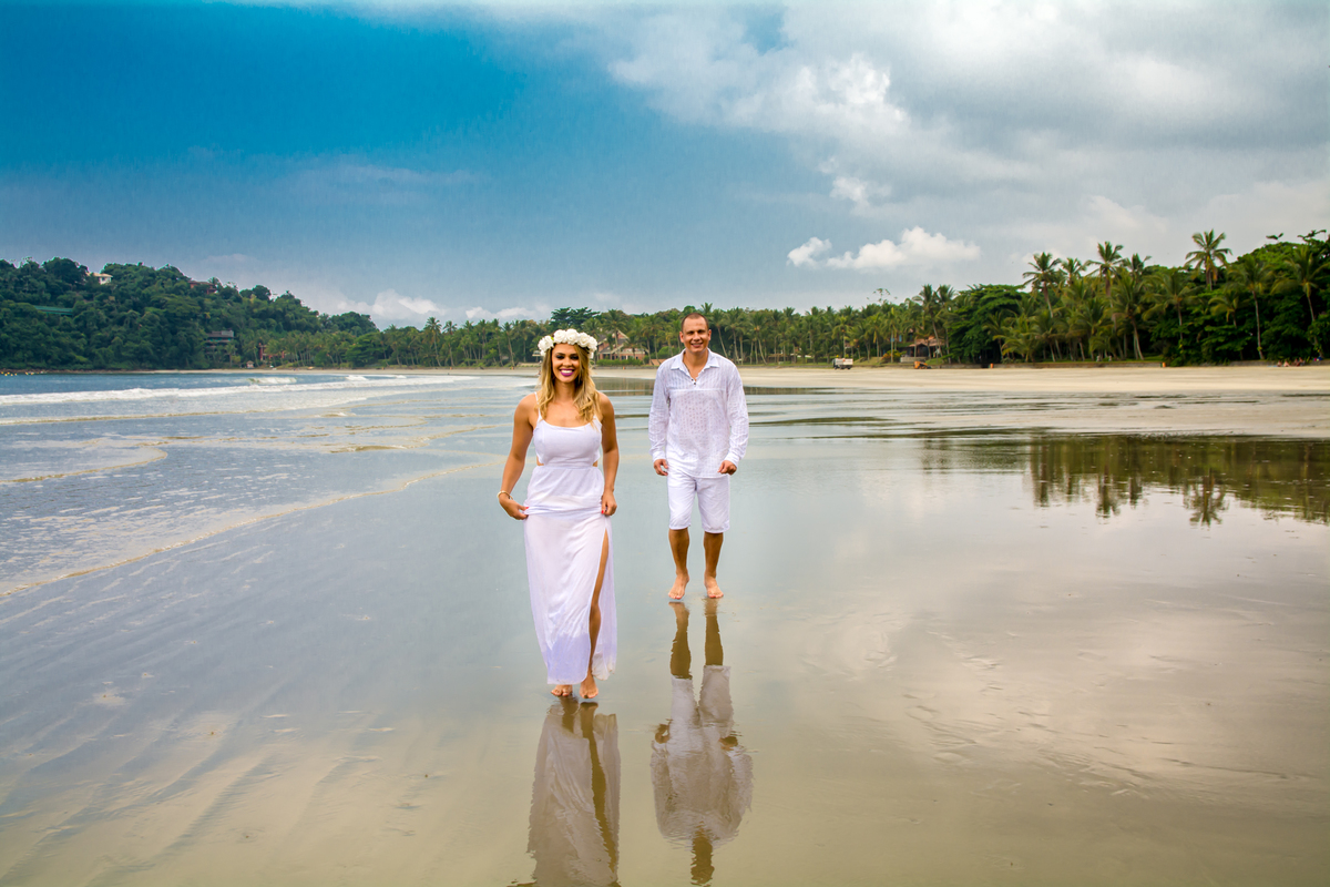 pré-wedding na praia