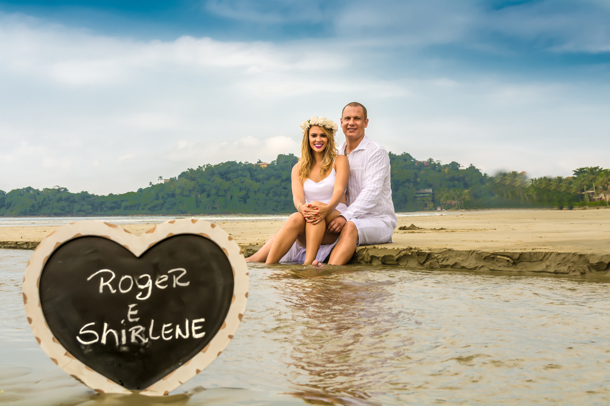 pré-wedding na praia