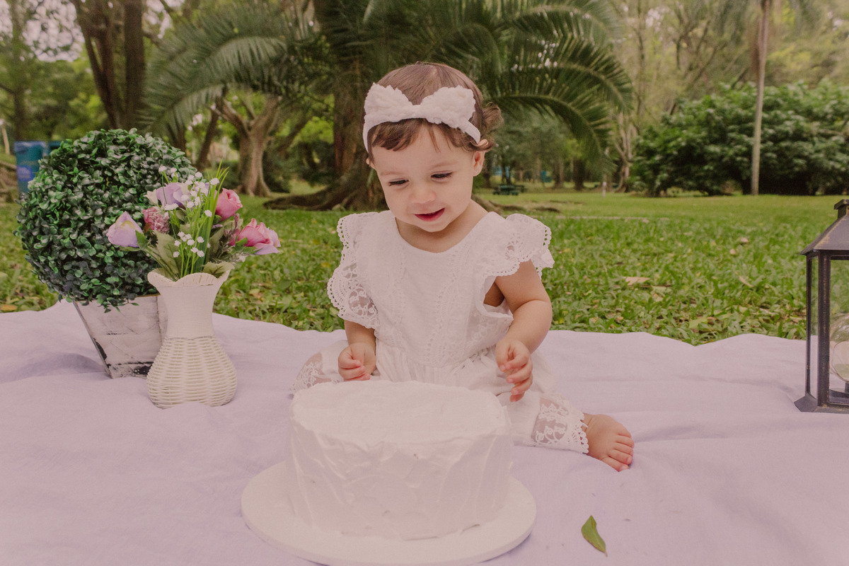 Ensaio fotografico de 1 ano, Smash the cake externo - Parque Ibirapuera São Paulo, SP 