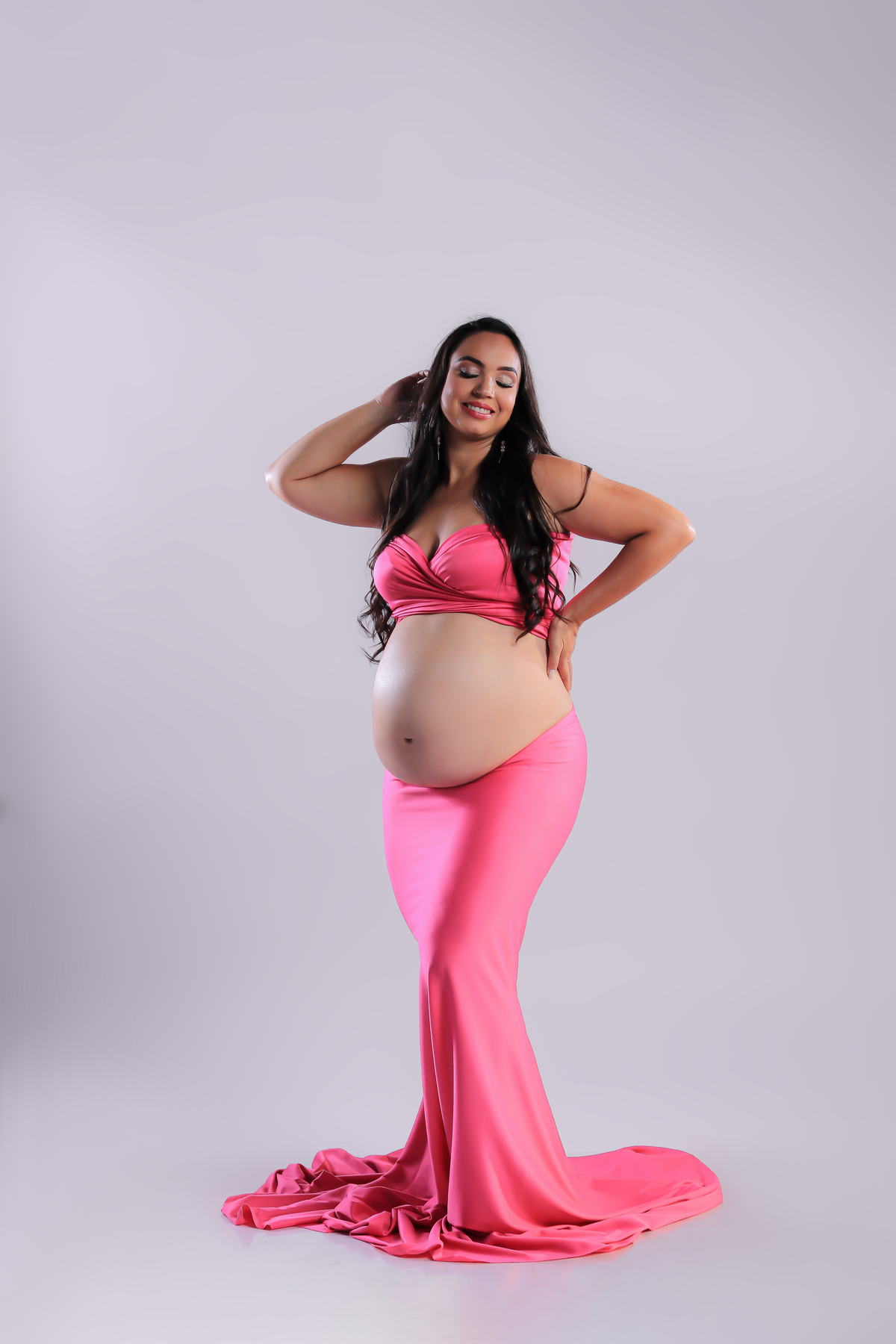 Fotografia Gestante em estúdio  Cachoeira do Campo - Ouro Preto - MG