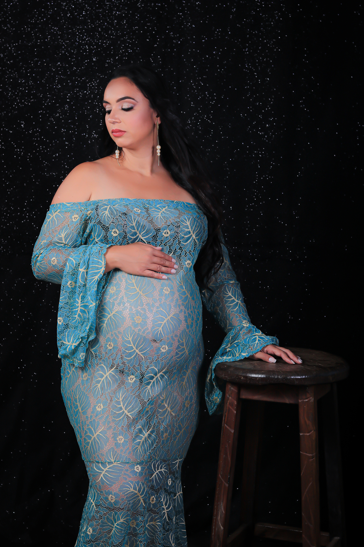 Fotografia Gestante em estúdio  Cachoeira do Campo - Ouro Preto - MG