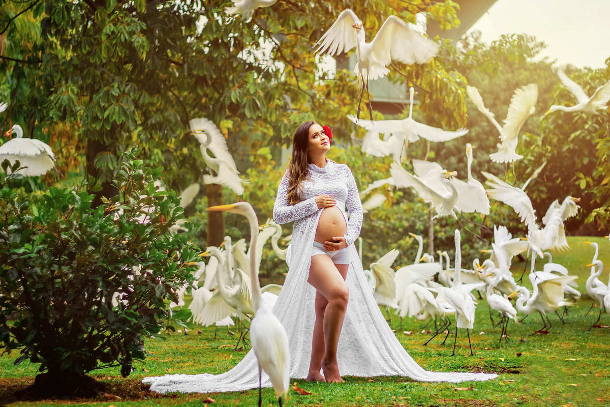 Ensaio gestante - Mangal das Garças em Belém, Pará