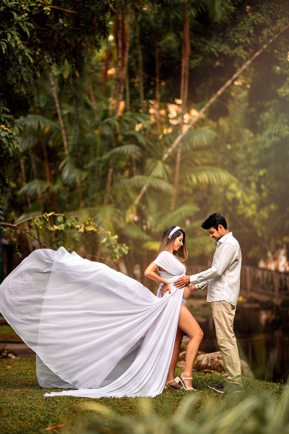 Ensaio gestante - Praça Batista Campos em Belém, Pará