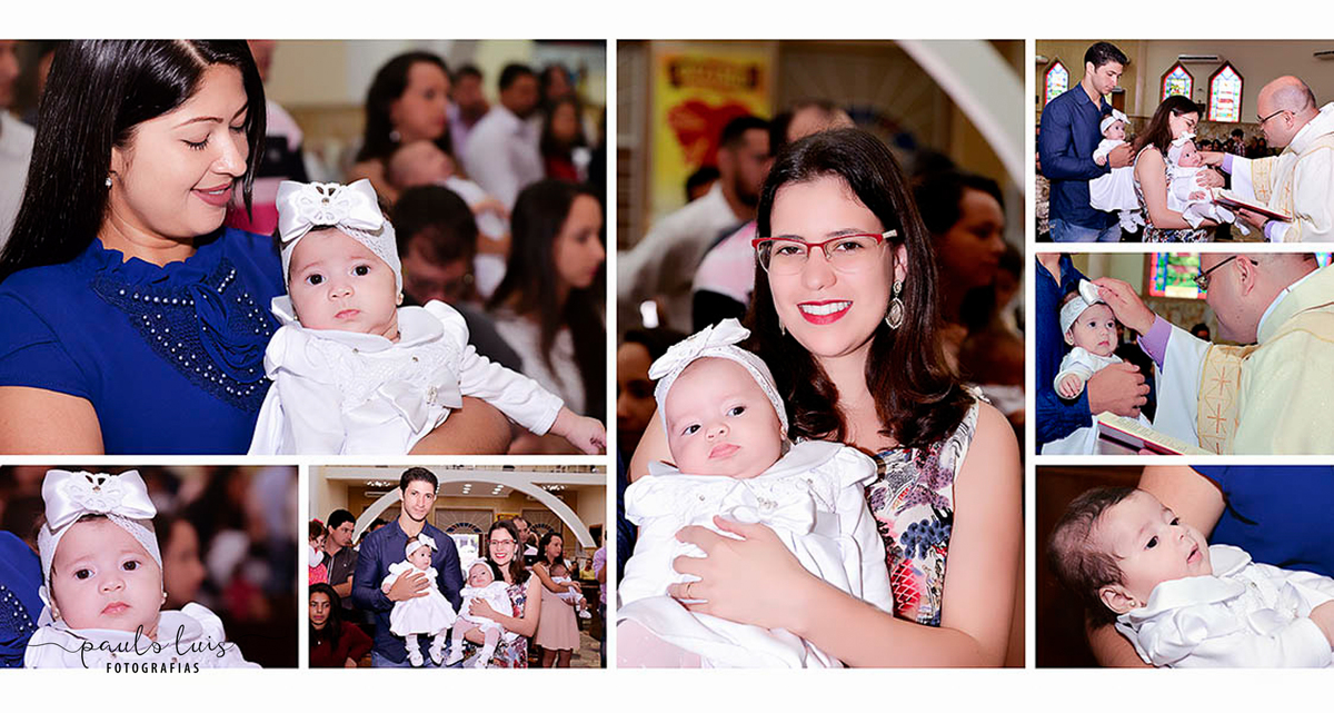 BIANCA NO COLO DA MAMÃE CAMILA E NO COLO DA MADRINHA DE BATISMO .