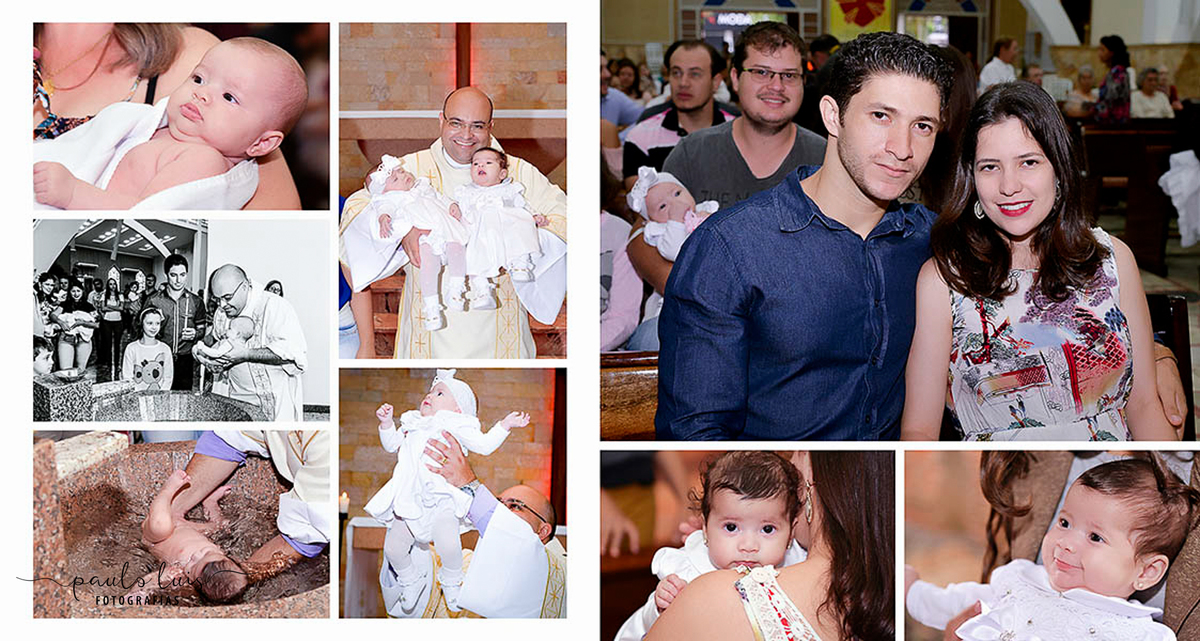 A HORA DO BATISMO - NO COLO DO PADRE NO COLO DA MAMÃE E DA MADRINHA 