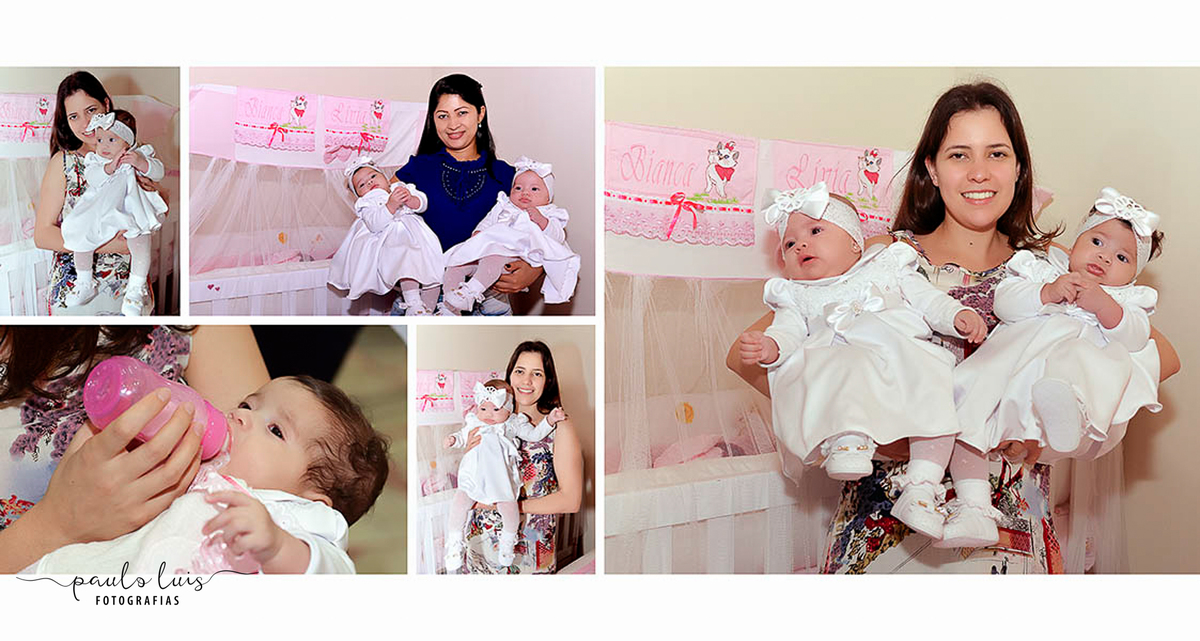 BIANCA NO COLO DA MAMÃE E DA MADRINHA 