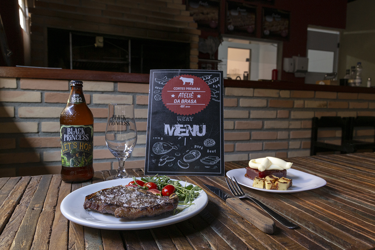 T-Bone e sobremesa - Ateliê da Brasa