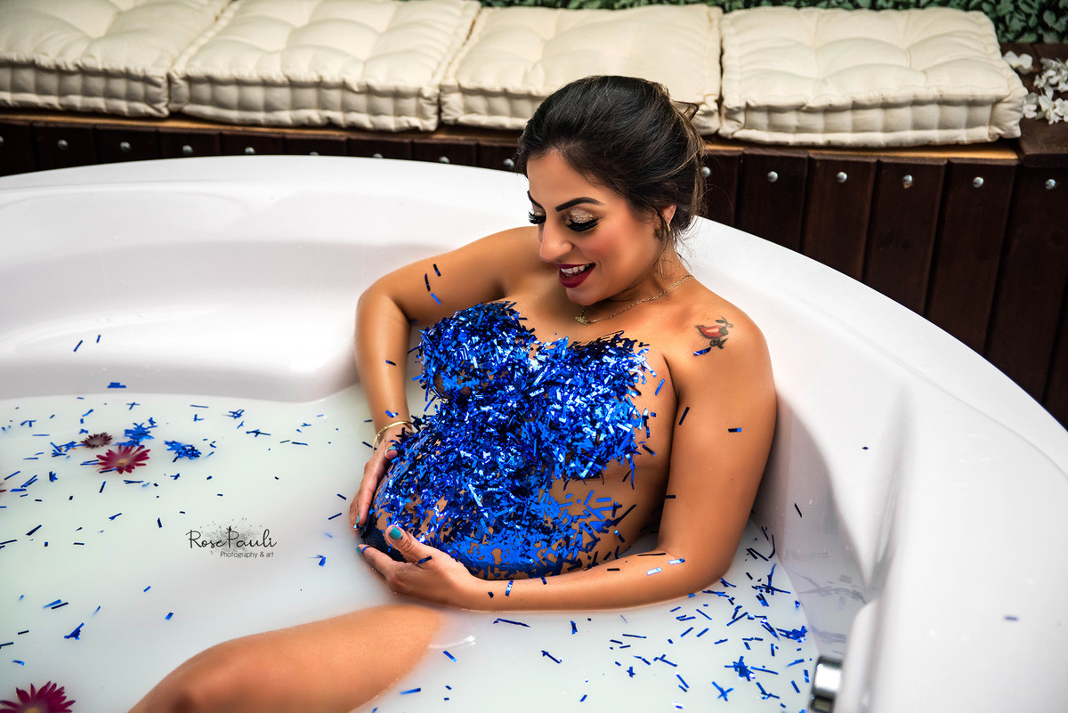 ensaio gestante milk bath