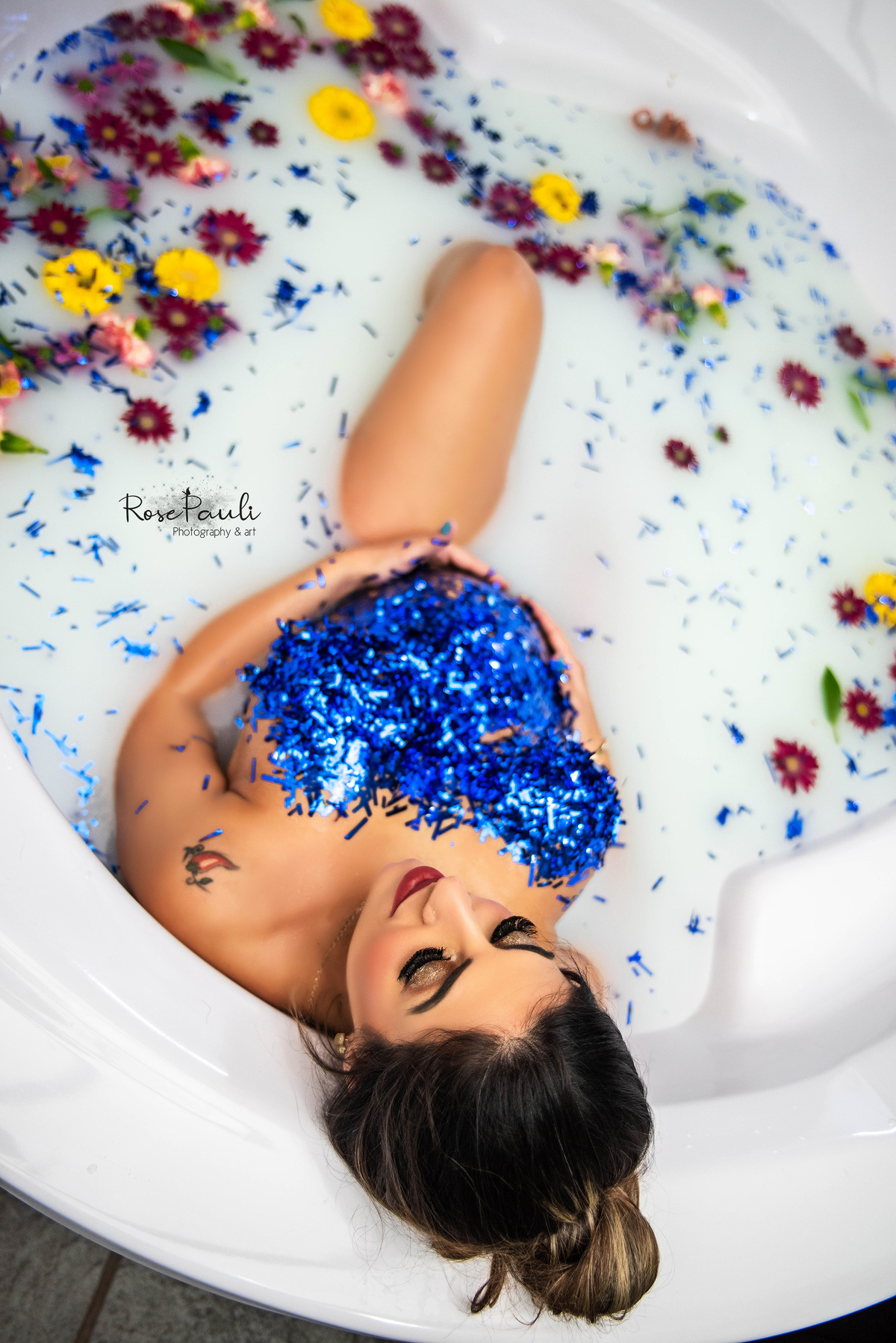 ensaio gestante milk bath