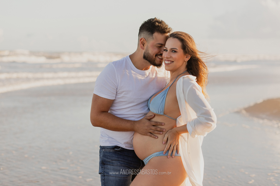 ensaio gestante na praia