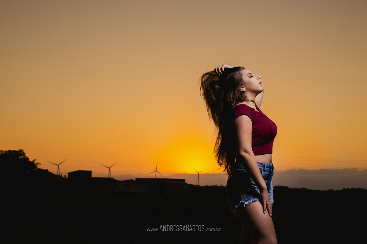 Book de 15 anos pôr do sol