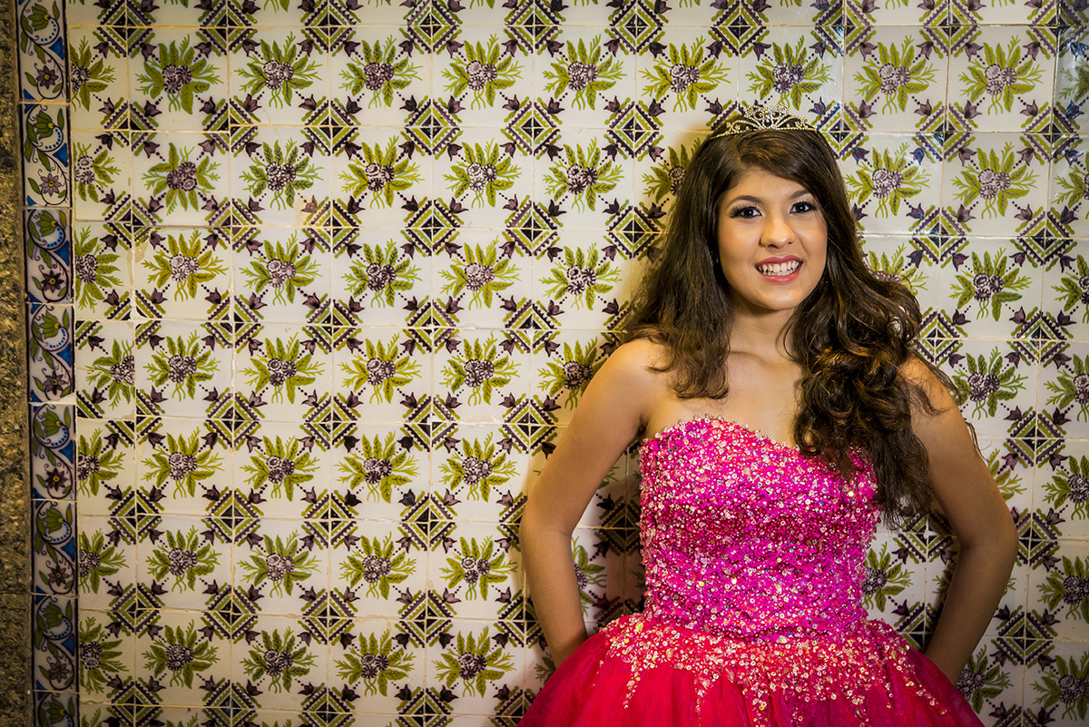 ensaio 15 anos debutante vestido longo rosa pink