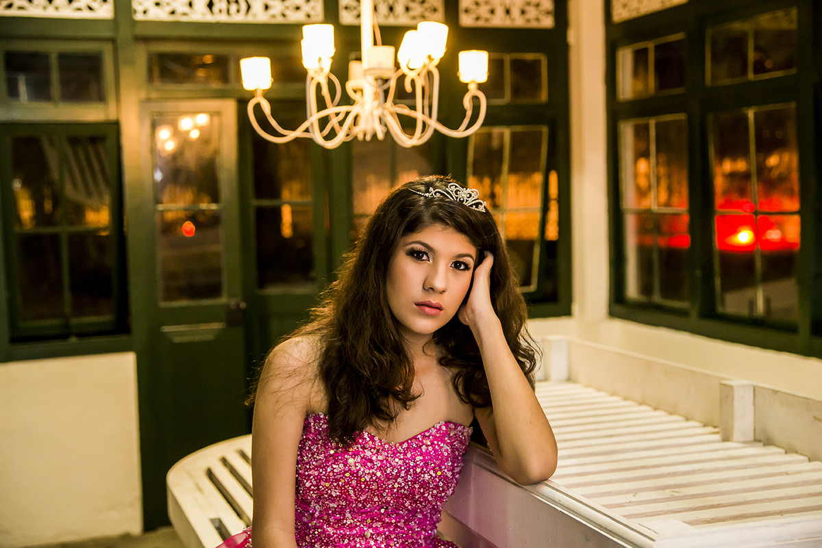 ensaio 15 anos debutante vestido longo rosa pink