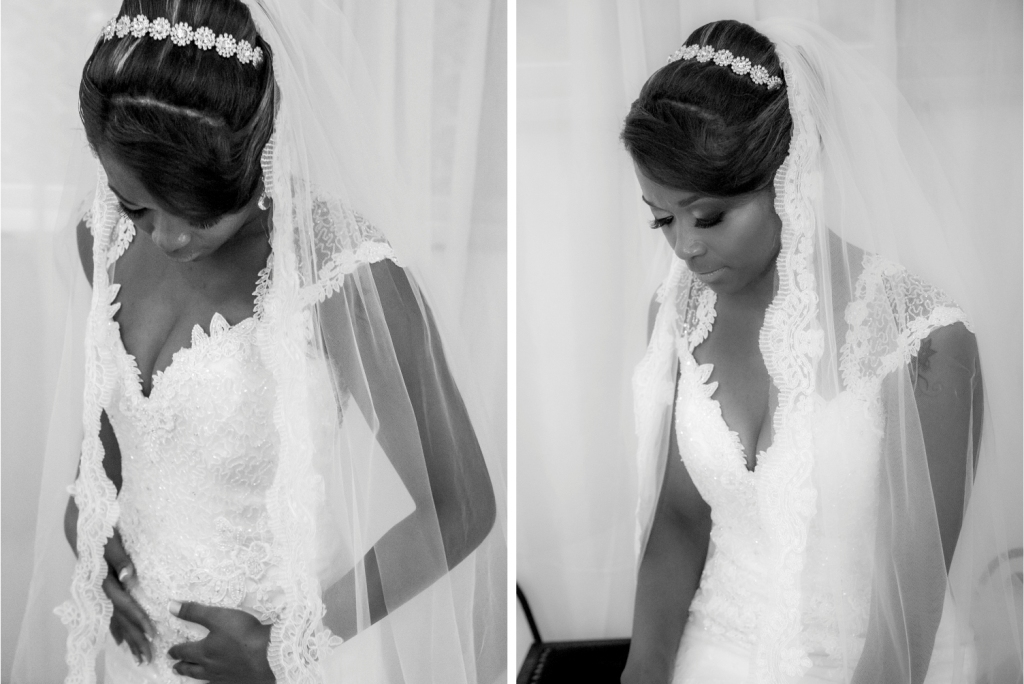 Gilson Freitas Fotógrafo profissional de casamento em Niterói Rio de Janeiro com noiva negra em making of fotografia festa celebração do matrimônio com casal e maquiagem feita por amanda albuquerque vestido e buquê de flores vel e grinalda