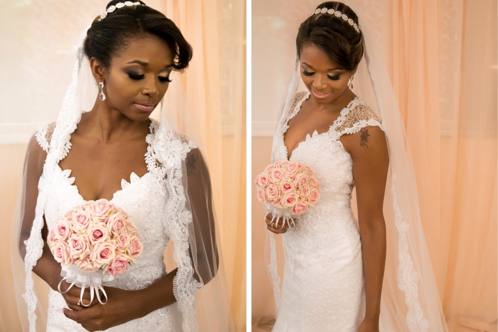 Gilson Freitas Fotógrafo profissional de casamento em Niterói Rio de Janeiro com noiva negra em making of fotografia festa celebração do matrimônio com casal e maquiagem feita por amanda albuquerque vestido e buquê de flores vel e grinalda