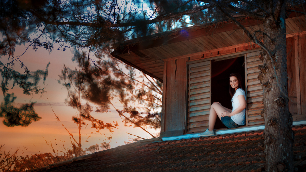 Ensaio fotografico 
ar livre mato sol 
fotografado por Diovane Moraes 