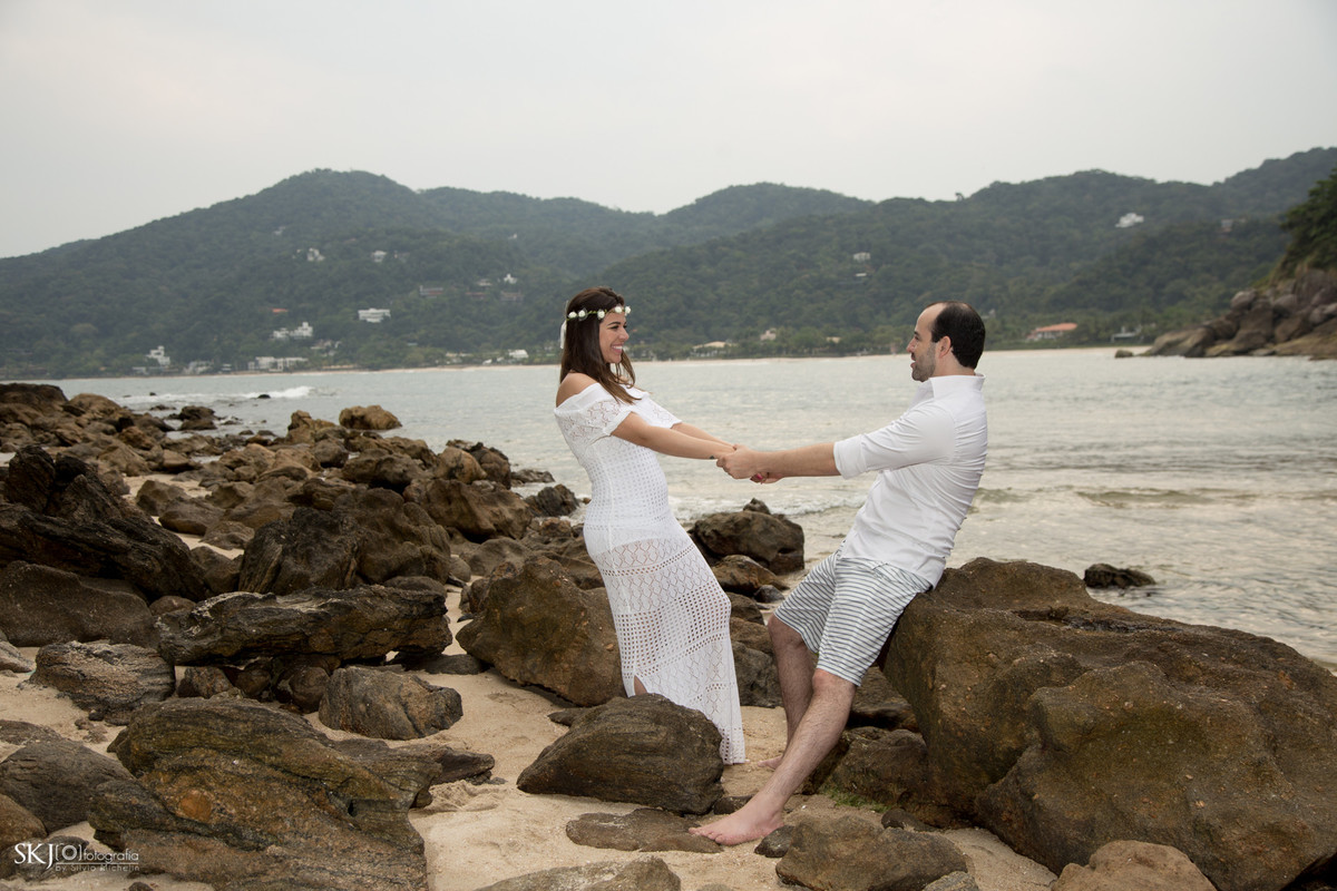 SKJ Fotografia - Ensaio Pré-Wedding - Praia de São Pedro - Guarujá - SP