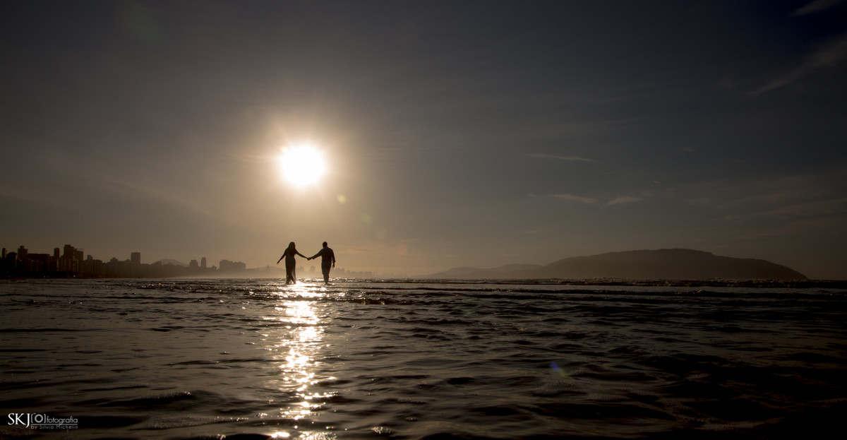 SKJ Fotografia - Ensaio pré wedding - Praia José Menino  - Santos - SP