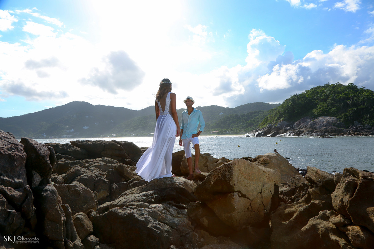 SKJ Fotografia - nsaio Pré Wedding - Praia das Conchas - Guarujá - SP