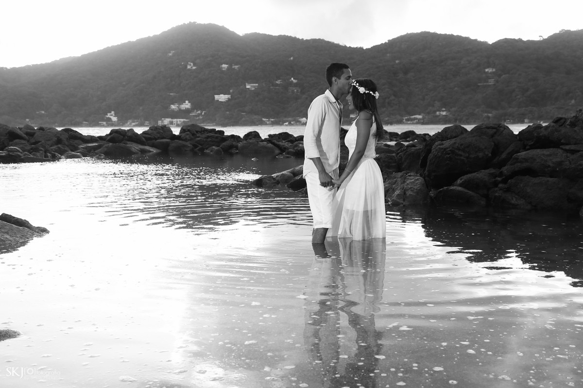 SKJ Fotografia - nsaio Pré Wedding - Praia das Conchas - Guarujá - SP
