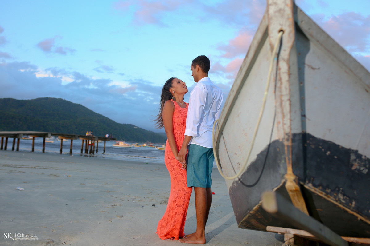 SKJ Fotografia - nsaio Pré Wedding - Praia das Conchas - Guarujá - SP