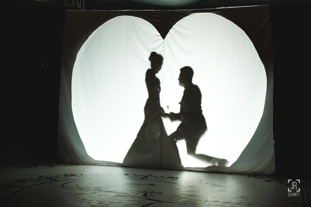 dança dos noivos silhueta