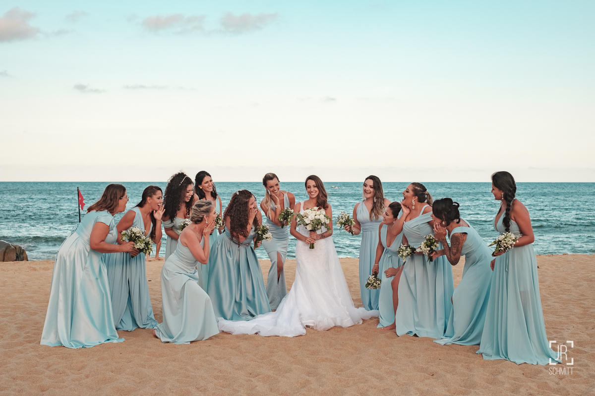 as madrinhas e a noiva