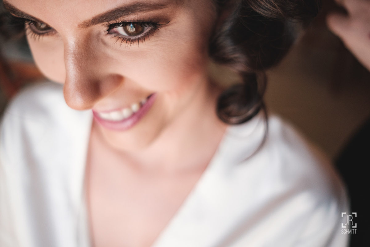 detalhe dos cílios da noiva