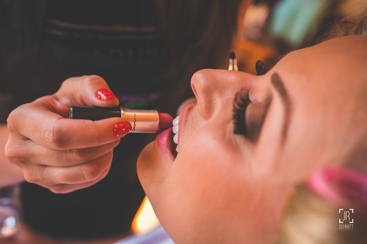 passando baton no making of noiva