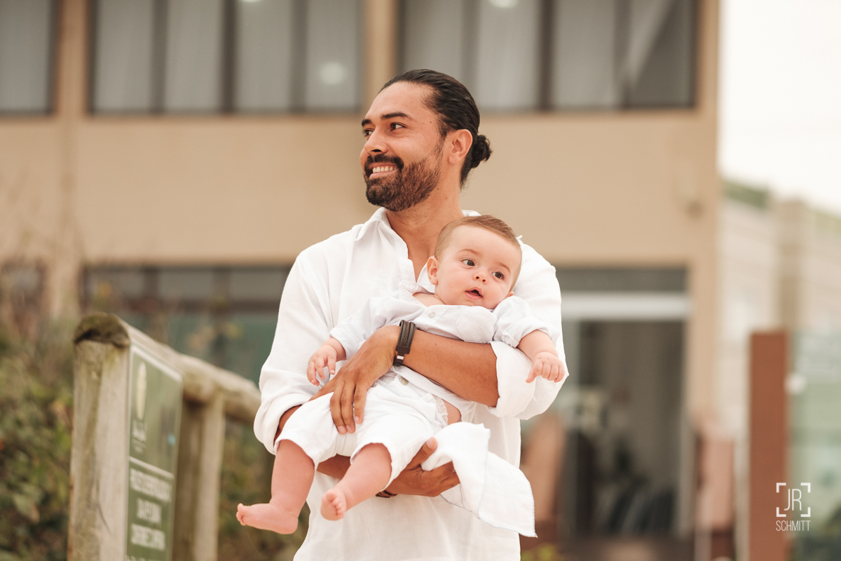 pai e filho na cerimônia