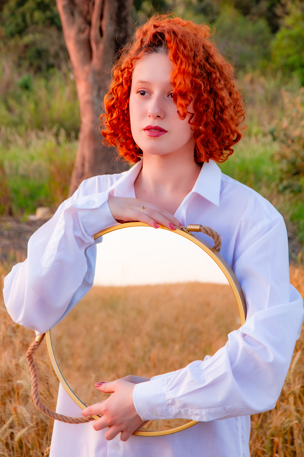 ensaio externo feito em uma plantação de trigo que fica na divisa de Sorocaba com salto de Pirapora