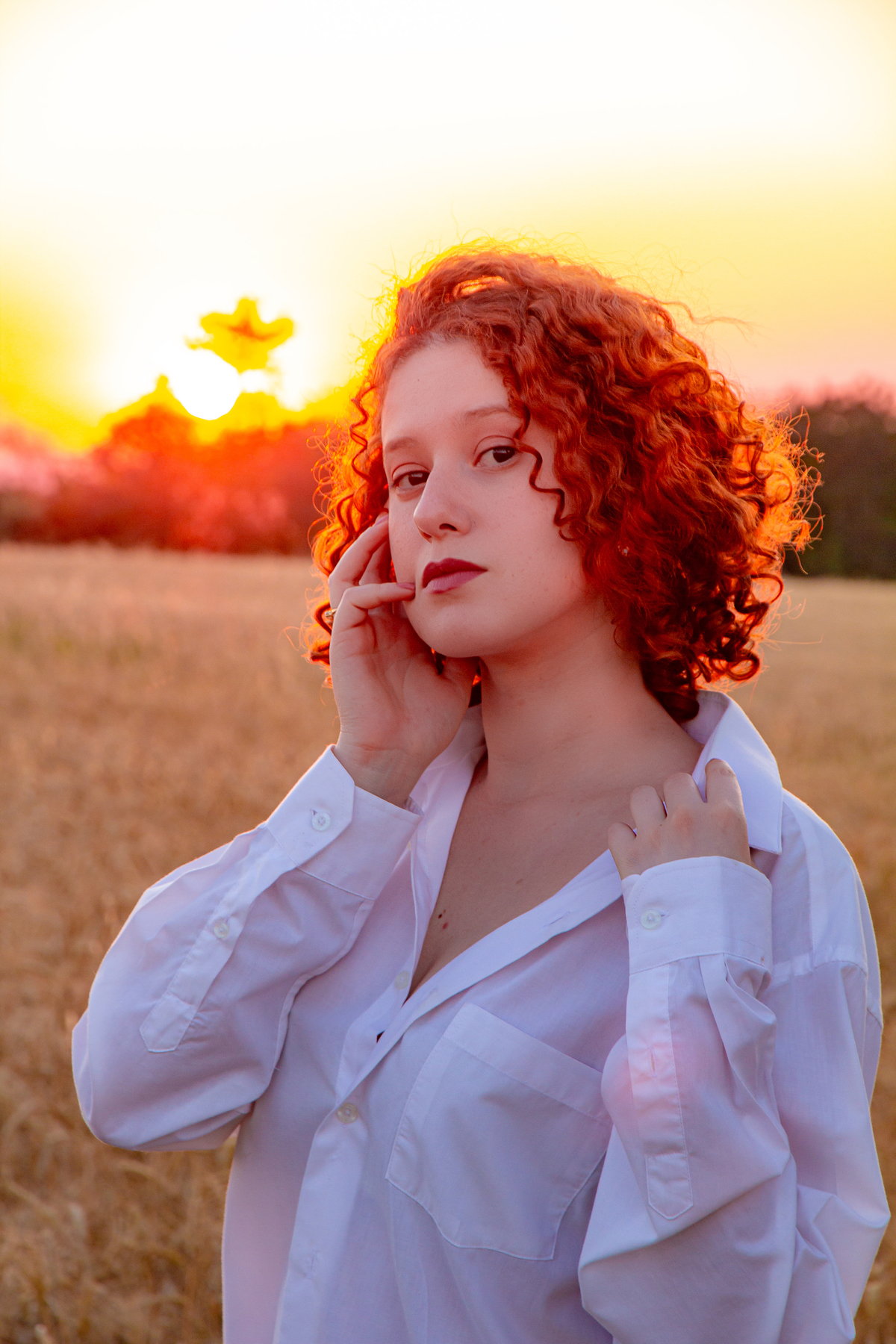 ensaio externo feito em uma plantação de trigo que fica na divisa de Sorocaba com salto de Pirapora