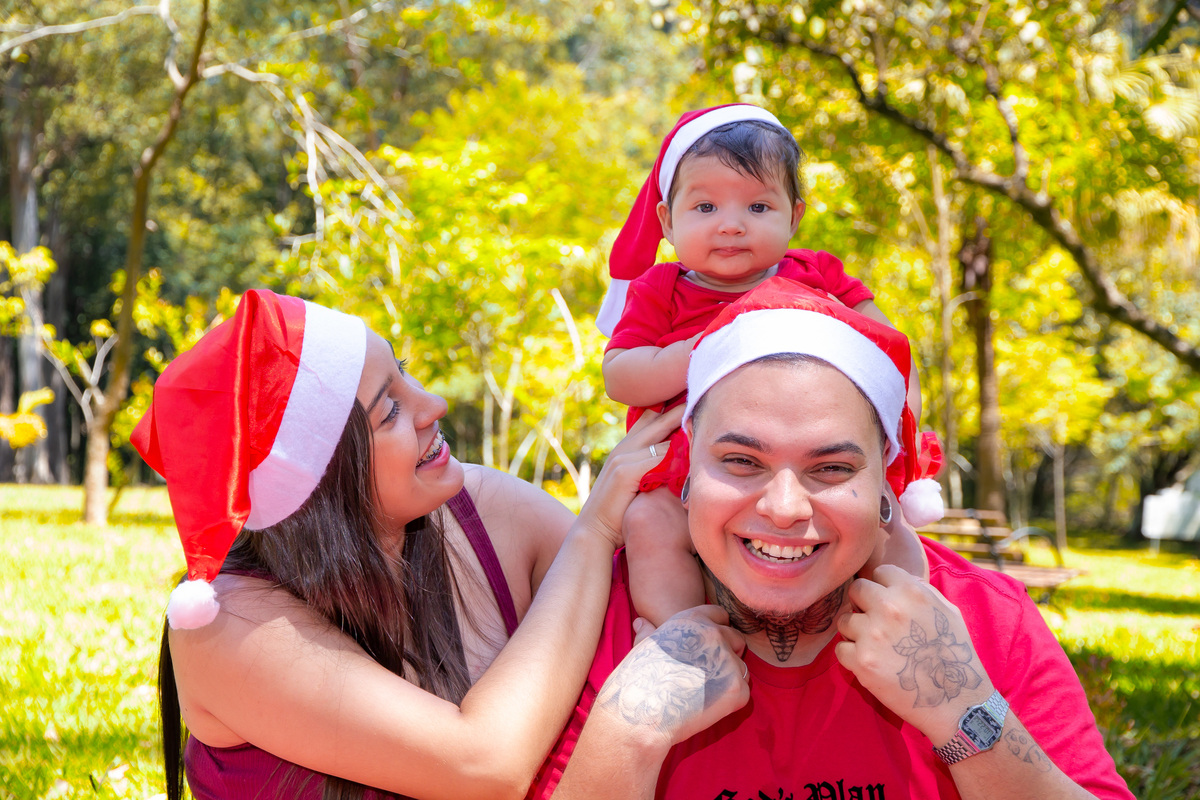Ensaio externo em família feito no parque chico mendes em sorocaba/sp