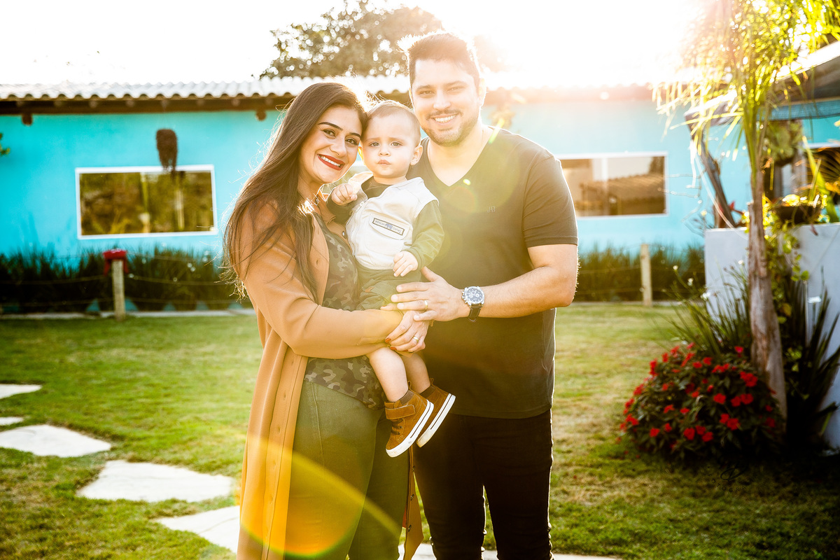 Aniversário Safari Baby: Pais com o José Miguel no colo.