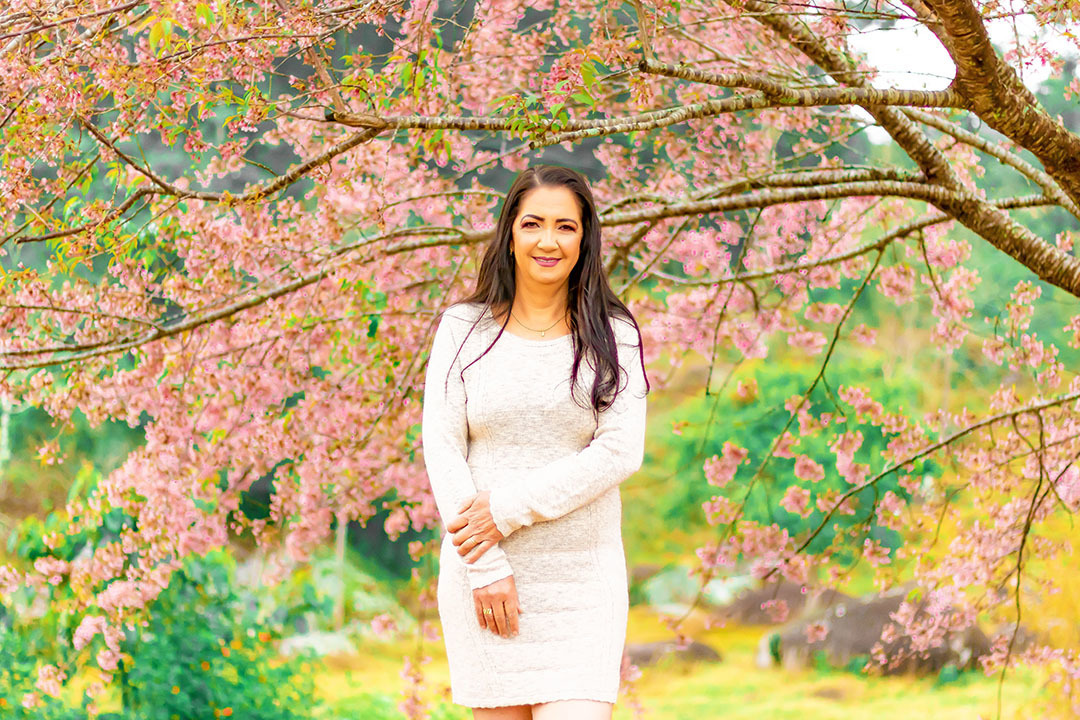 ensaio mulher com flores