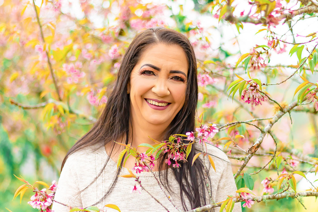 ensaio mulher com flores