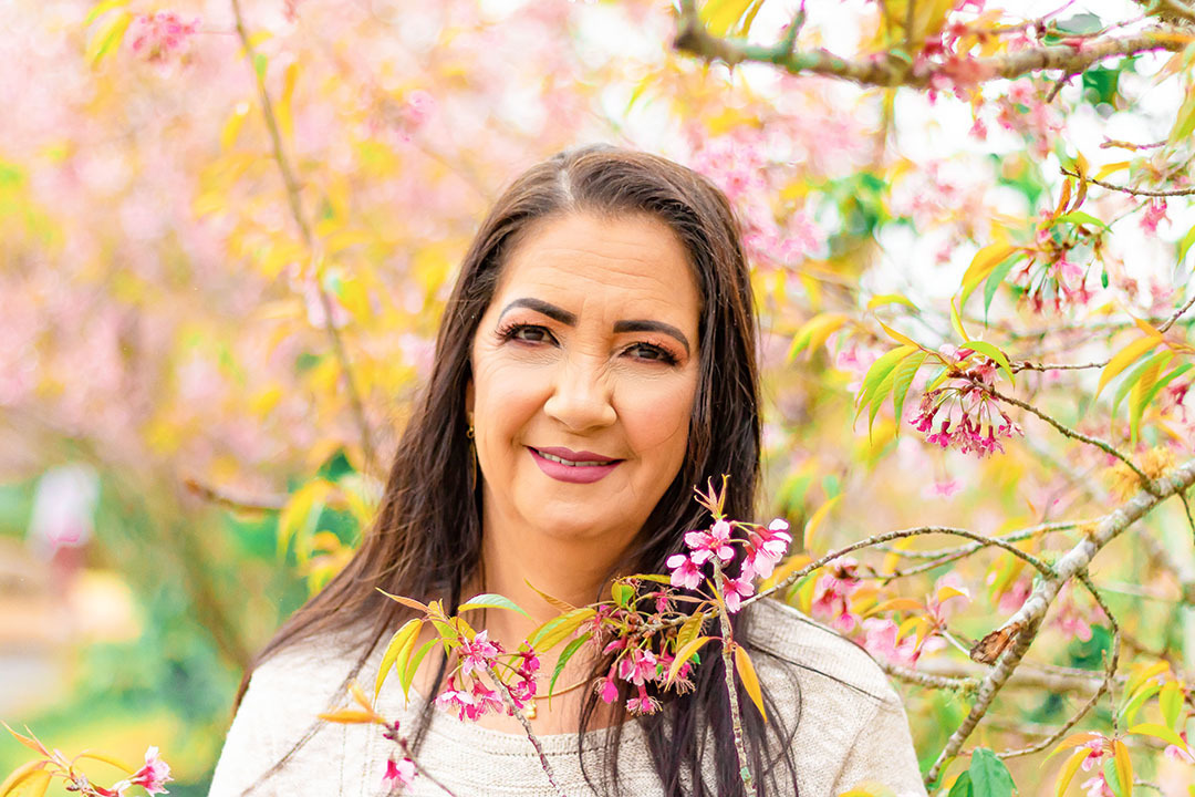 ensaio mulher com flores