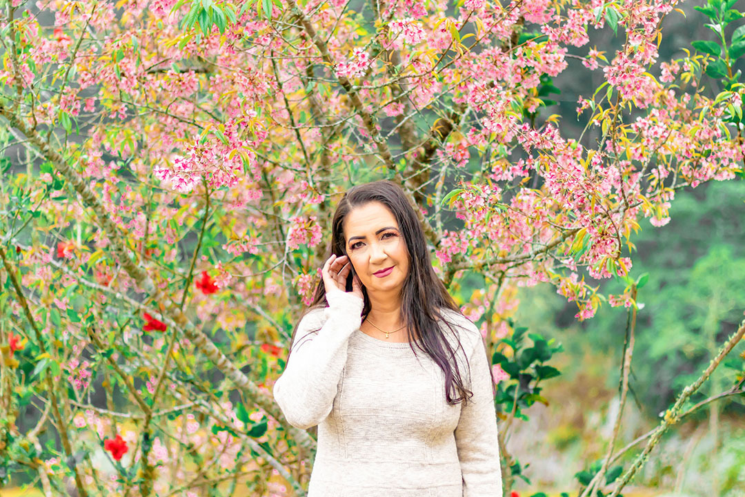 ensaio mulher com flores