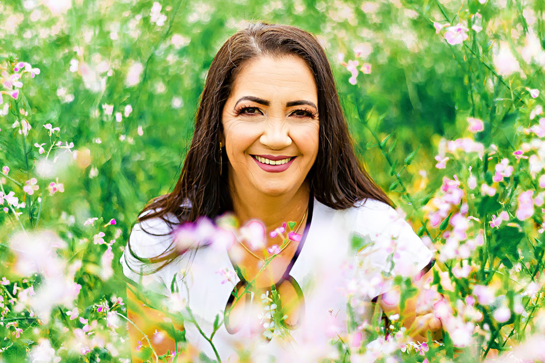 ensaio mulher com flores