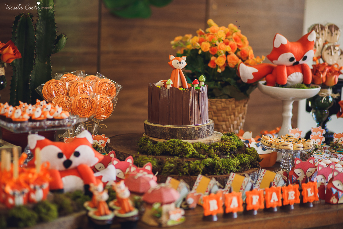 chá de bebê super diferente, festa no tema raposa, festa intimista e linda, chá de bebê de menino, decoração de chá de bebê super diferente