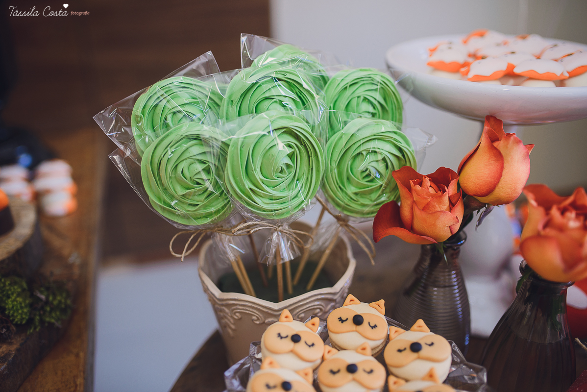 chá de bebê super diferente, festa no tema raposa, festa intimista e linda, chá de bebê de menino, decoração de chá de bebê super diferente