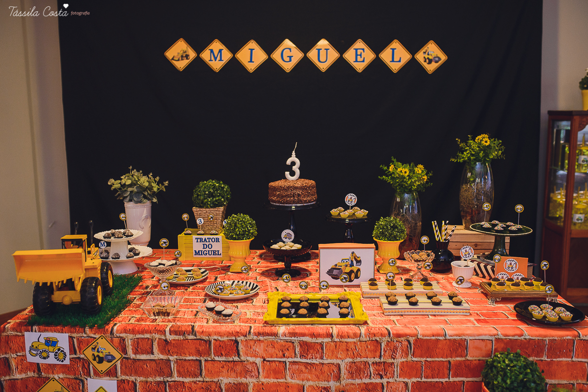 festa no colônia de férias Na Brinca, decoração de festa de menino no tema trator, fotografia by Tássila Costa, fotos de aniversário infantil em Vitória ES