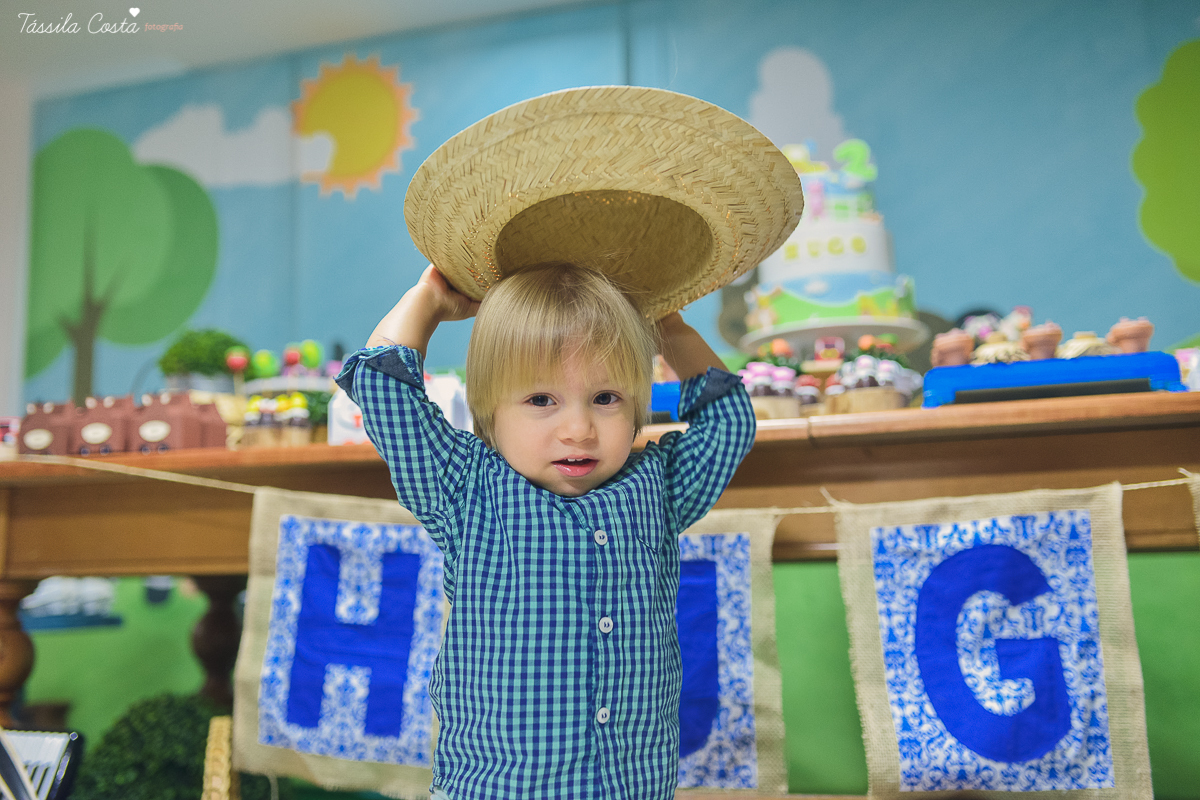 FESTA DE MENINO, NO TEMA FAZENDINHA, 2 ANOS DO HUGO, TSSILA COSTA FOGRAFIA