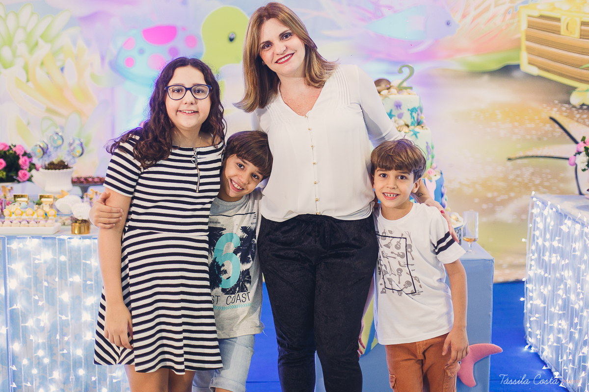 festa no tema sereia, cerimonial Tironi Bambini, Vitória ES, fotografia de aniversário infantil em vitoria ES, fotos no cerimonial Tironi Bambini