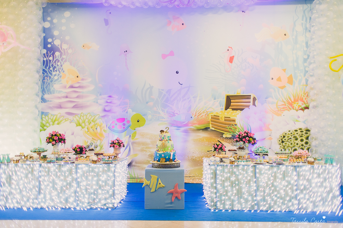 festa no tema sereia, cerimonial Tironi Bambini, Vitória ES, fotografia de aniversário infantil em vitoria ES, fotos no cerimonial Tironi Bambini